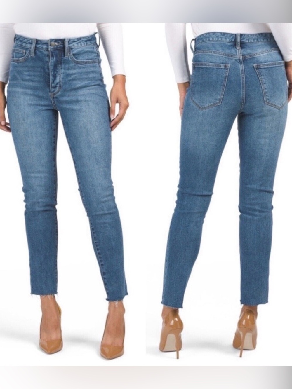 Sam Edelman The Stiletto Straight High Rise Ankle Jeans Medium Wash 2 / 26